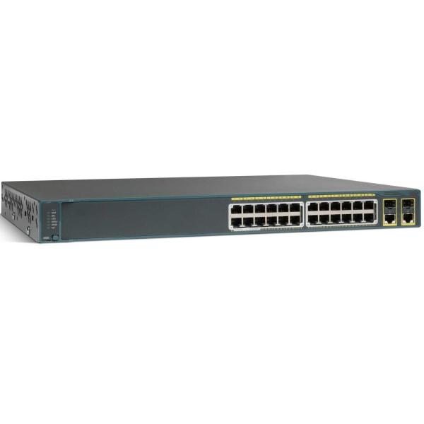 24 Port 2960-X 24 GigE 2 x 10G SFP LAN Base Used Switches with and 250G Switch Capacity