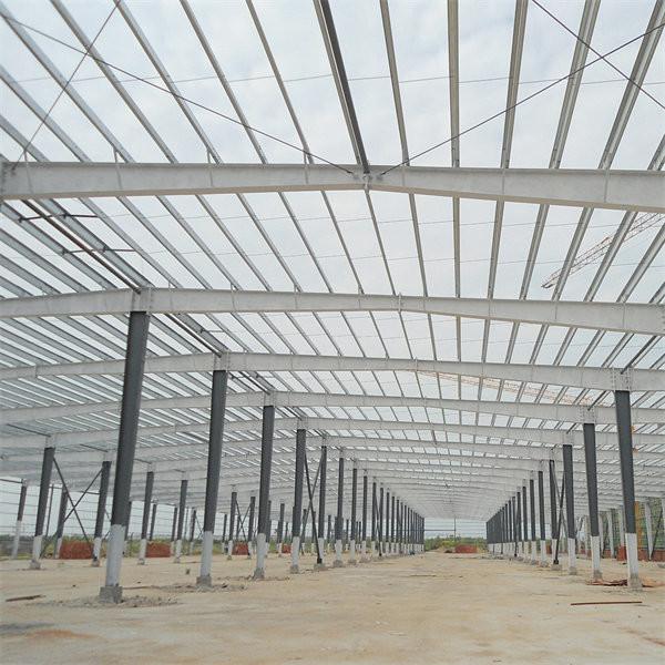 Hot Rolled / Welded H-Section Steel Columns And Beams Metal Building Workshop