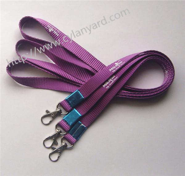 Cheap simple logo imprinted polyester id card lanyard,China lanyard factory small quantity