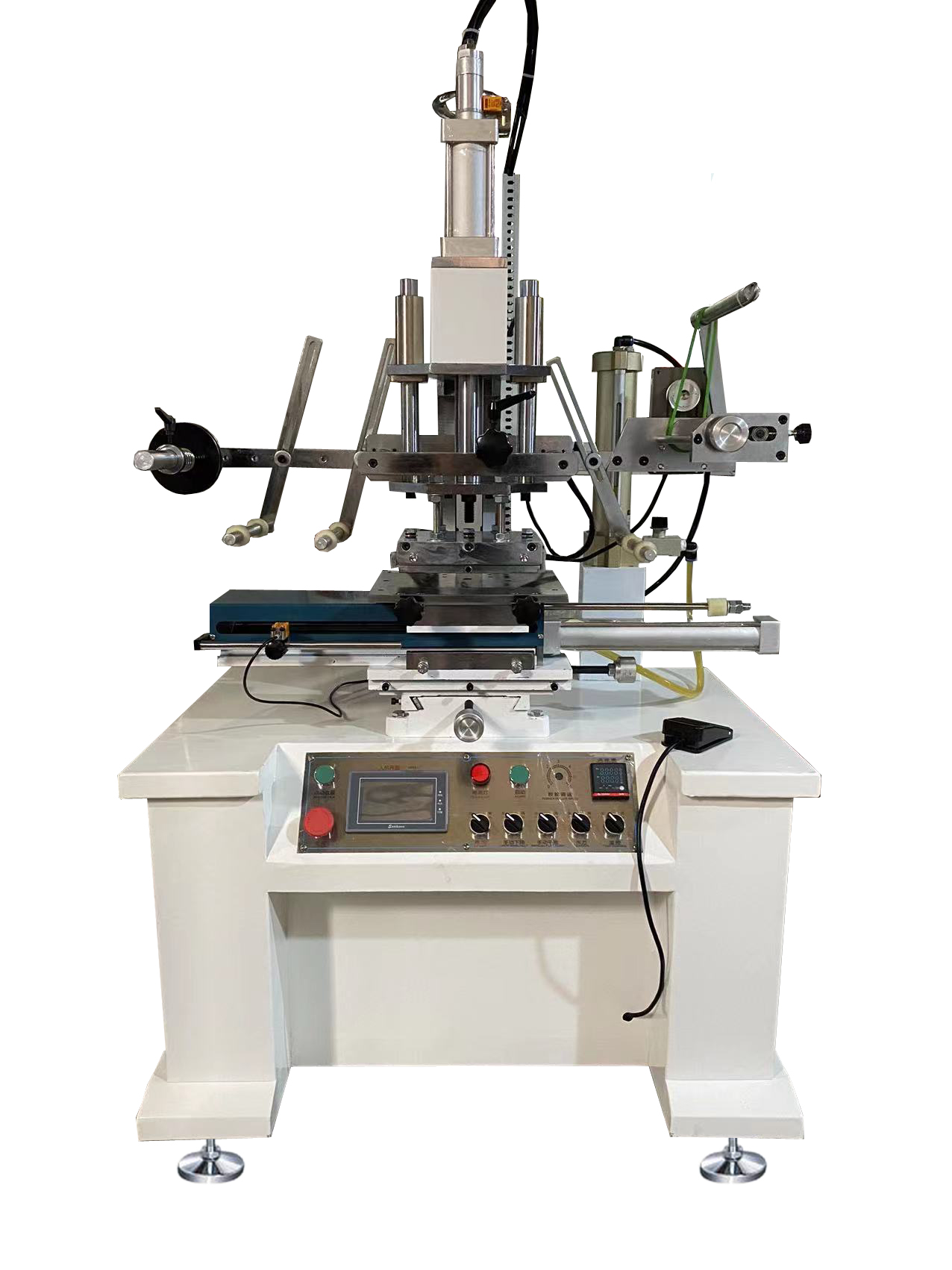 Dual Purpose Semi Automatic Hot Stamping Machine PLC Control For Flat Round Stamping