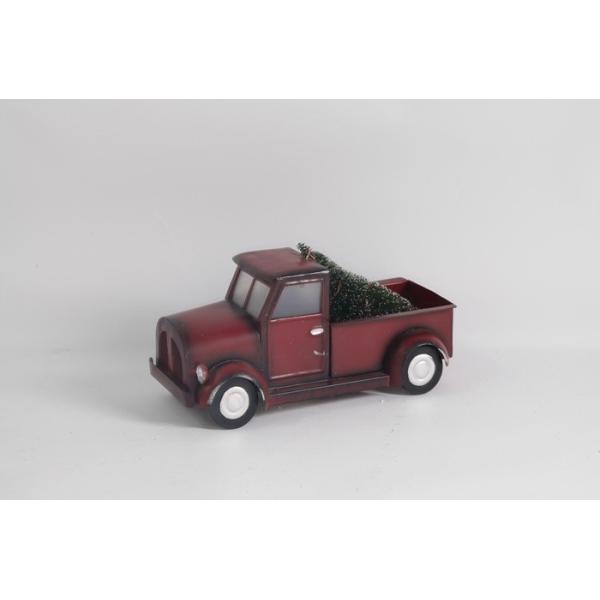 Indoor / Outdoor Metal Christmas Decoration Car Attached To Christmas Tree Customized