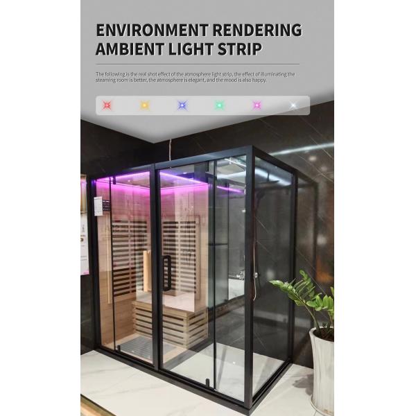 Luxury Shower Steam Wood Sauna Room