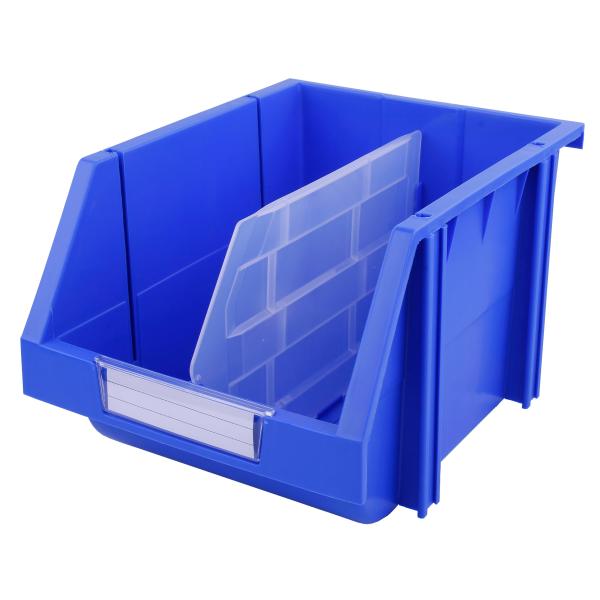 Semi-open Front Divisible Hanging Rack Plastic Parts Picking Storage Bin 214x280x175mm