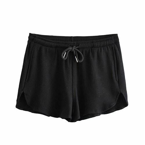 OEM maufactory  Summer Home Casual Wide Leg Pants Female BM Thread Elastic Loose Waist Sports Shorts