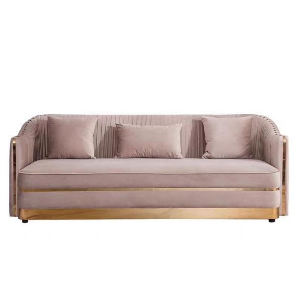 Upholstery Hotel Lobby Furniture White Velvet Couch Multiple Seating Sofa