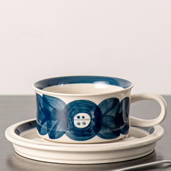 Copas de chá e pratos de porcelana pintados à mão Design floral vintage para presentes de negócios