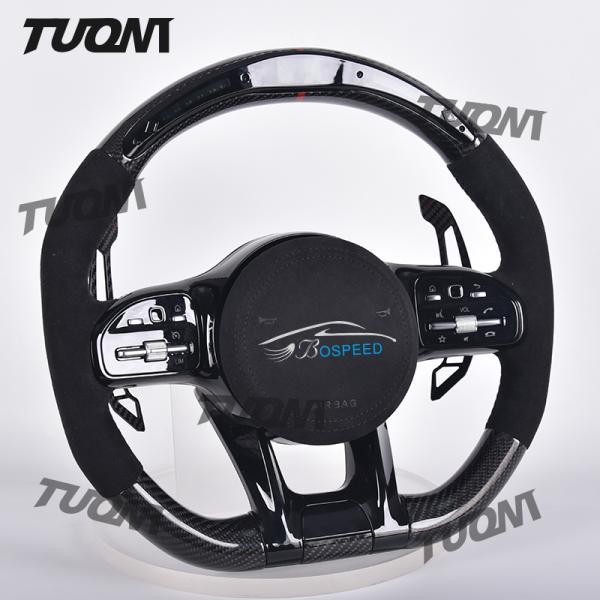 Customizable Leather/Carbon Fiber Mercedes Benz Steering Wheel with Easy Controls