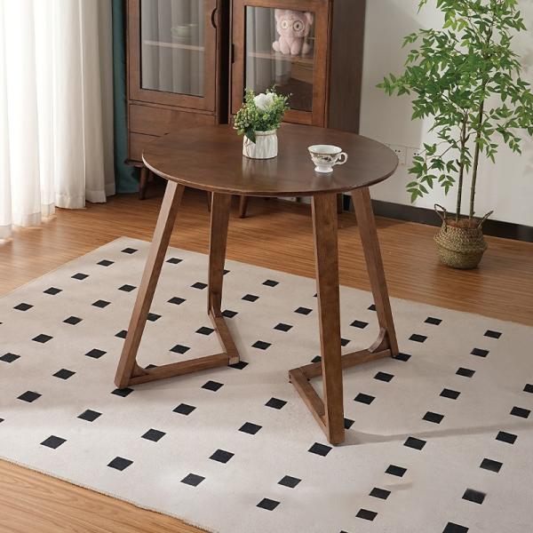 Nordic Solid Wood Small Round Table Home Apartment Leisure Reception Negotiation Modern Simple Wooden Dining