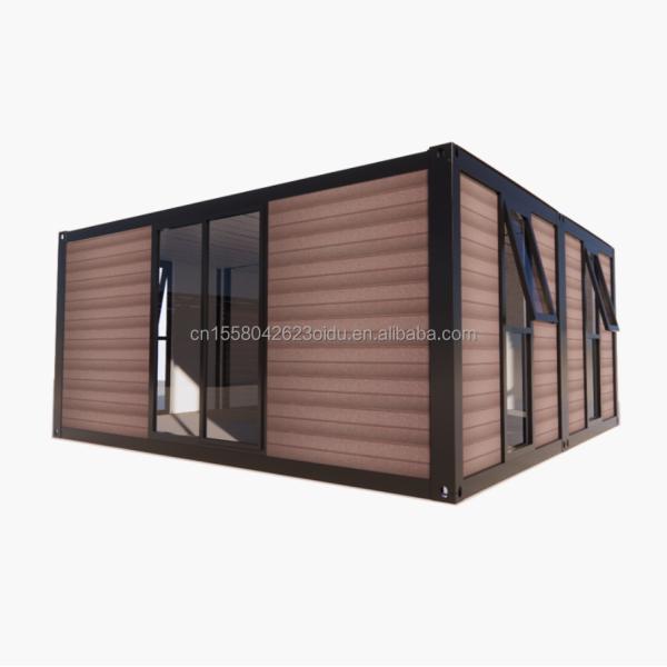 Flat Packaging Container Prefabricated Metal and Wooden Garden Office with Galvanized Steel Square Tubes