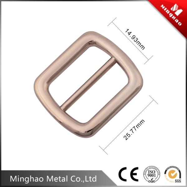Rose gold square slide bruckle for bag accessories,14.93*25.77mm,Zinc alloy buckle