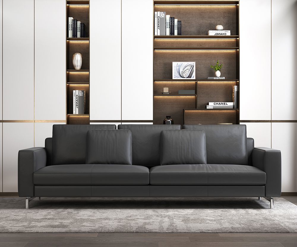 VIRGIS Modern Office Reception Sofa Office Leather Sofa OEM ODM Available For Office Lobby