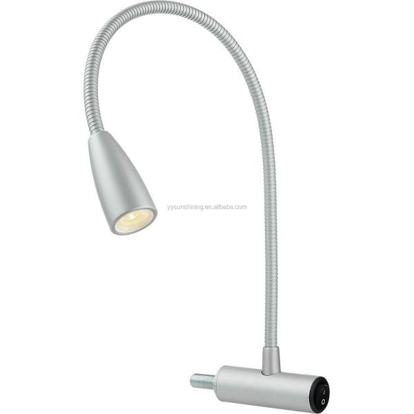 Flexible Gooseneck Bedside LED Reading Light and Wall Light Table Lamp Easy to Mount