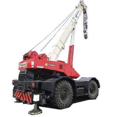 Used TADANO TR500E 55T Rough Terrain Crane with Max. Lifting Height of 41.6m in Japan
