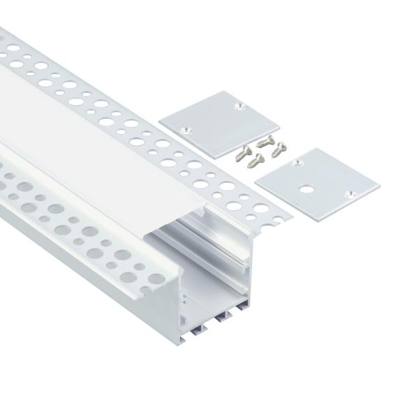 Plasterboard Flush Mounted Aluminium Led Profile For Architectural Gypsum