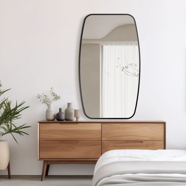 4mm 5mm Bathroom Wall Mirror Aluminium Frame HD Copper Free Silver Mirror