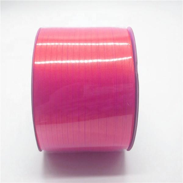 Single Sided Decorative Satin Ribbon Golden / Purple / Pink Color For Garment
