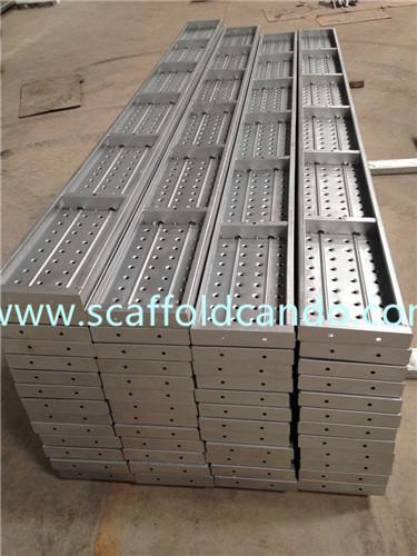 Q195 pre-galvanized scaffolding steel plank, steel board, walking platform decking  BS 1139 EN 12811, size 210,240, 250