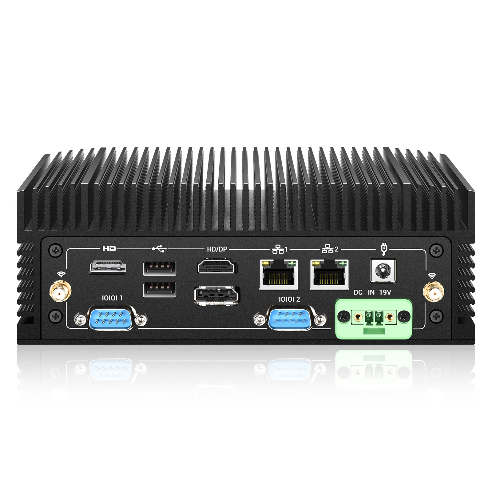 2 x COM232/485 i3/i5/i7 12th/13th gen 2x 2.5Gbe LAN без вентилятора IPC BOX PC 16GB DDR5 512GB SSD