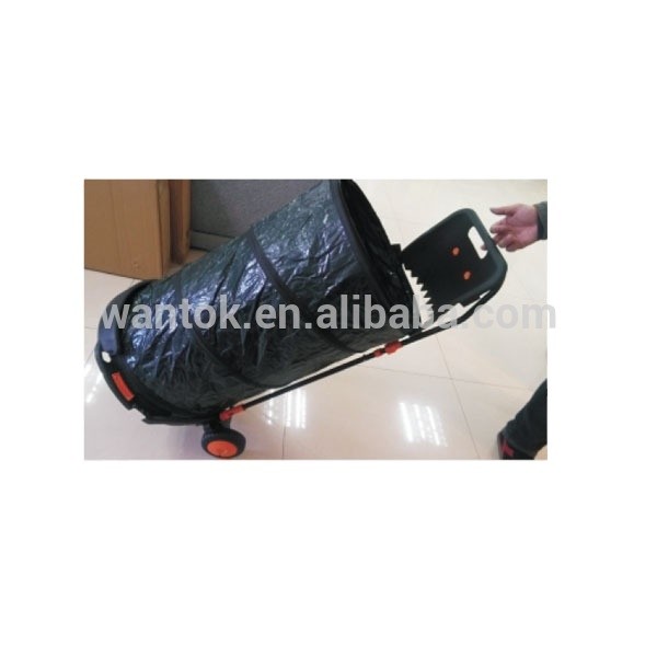 Gardening Routine with 160 Litres Garden Trolley and Leaf Bag on Wheels