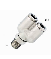 4mm - 16mm Brass One Touch Push-in Fitting Slot Type , Pneumatic Tube Fittings
