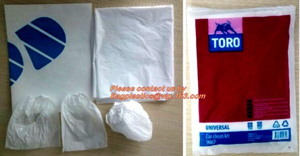 5 in 1 clean kits, auto clean kits, auto cleaning kits, Disposable PE Plastic Seat Car Cover Package, 5-in-1 Automotive