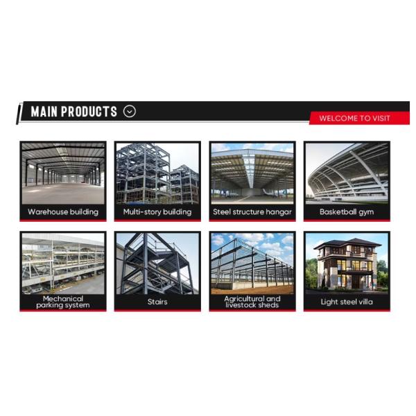 Estructura de acero ligero personalizada Taller de almacenamiento Edificio de acero