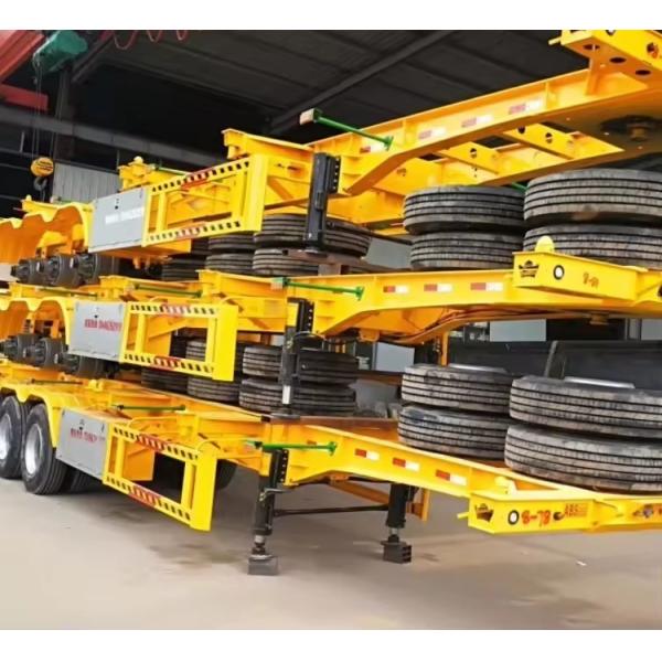 40FT 3 Axle Frame Trailer Container Transport Trailer Used 3 Axle Semi Trailer Skeleton Semi Trailer Truck Trailer