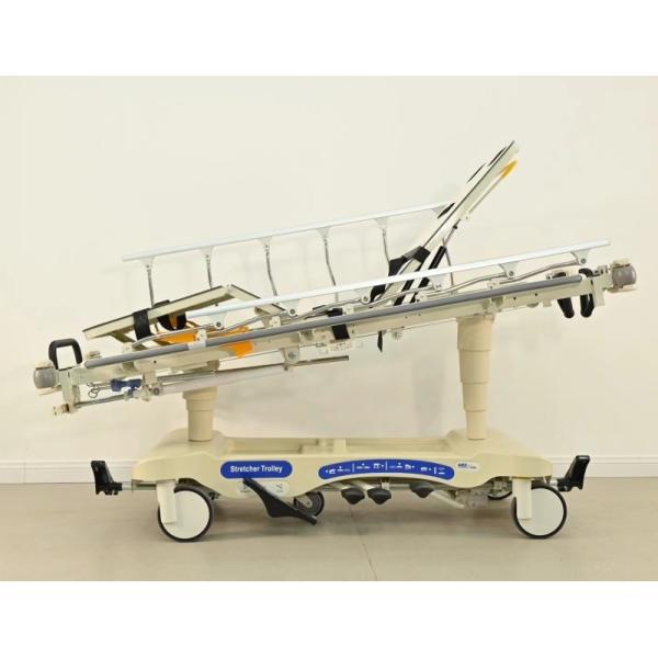Hydraulic ICU Medical Transport Stretcher Adjustable Backrest Leg Rest X-Ray Compatible