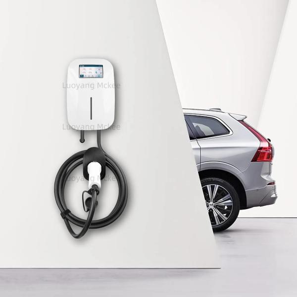 7KW Type 1 AC EV Charger with 4.3-inch Color Display and Galvanized Steel Wallbox Charging Station
