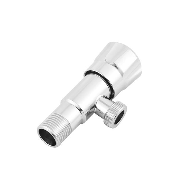 Kitchen Bathroom SS201 Plating Angle Valve 1 2 X 1 2 Ceramic Cartridge
