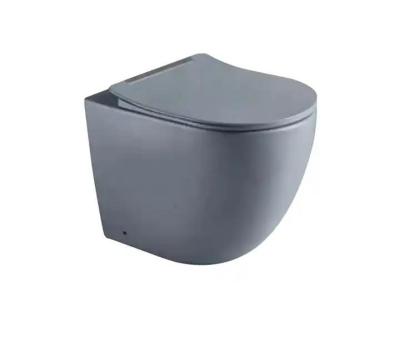Ceramic Bathroom Sanitary Ware WC Matt Color Modern Wall Hung Toilet