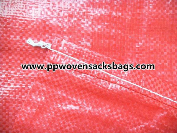 Customized Red PP Woven Bags / 25kg PP Sacks for Packing Plastic Pellets / Food / Chemical