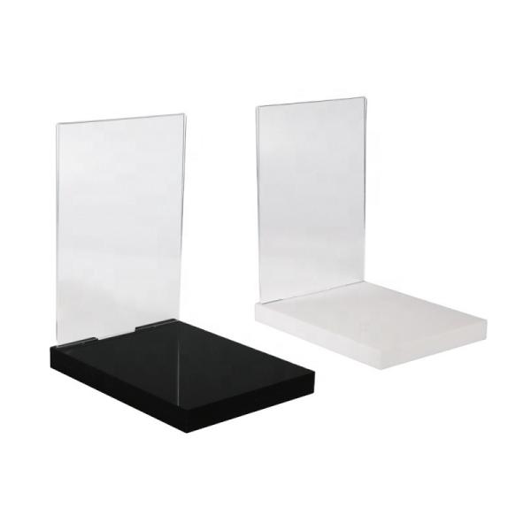 Custom Cosmetic Bottle Acrylic Perfume Display Stand For Home Shop Paper Insert Removable