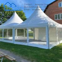 vente en gros sur mesure Canopy cadre en aluminium Tente de stockage Tente de fête blanche Gazebo Canopy avec murs latéraux