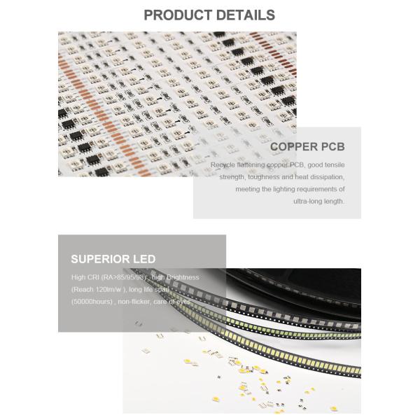 Venta al por mayor Largura personalizable para exteriores 5m 10m 20m SMD 2835 180leds/M IP67 Lámpara LED resistente al agua