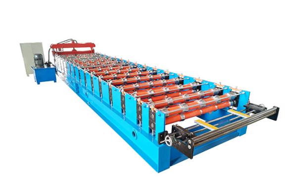 Galvanized Roofing Automatically Sheet Metal Roll Forming Machines Hydraulic Motor
