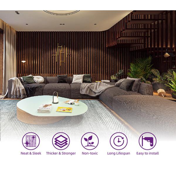 CNAS Bathroom WPC Hollow Tube 100x25mm Waterproof Wood Fire Resistance