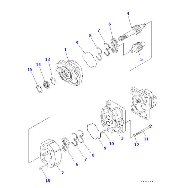 705-52-30390 bomba de engrenagem de KOMATSU/bomba hidráulica da máquina escavadora garantia de 1 ano