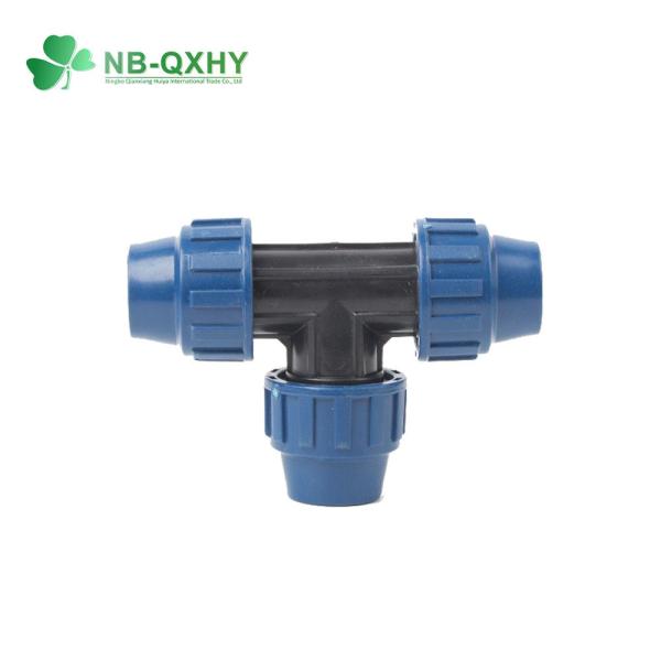 DIN Standard Irrigation Turkey Blue PP Plumbing Fitting 90 Equal Tee Female Thread Tee