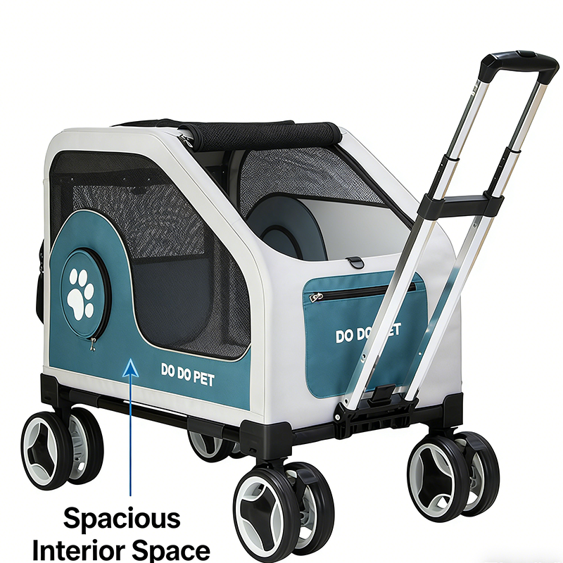 Terrain Pet Stroller Foldable Detachable Washable Comfortable Multi-Pet Travel Stroller B2B Wholesale