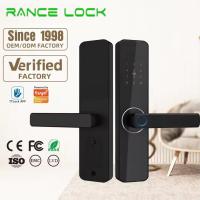Tlock Tuya Wifi habilitado cerradura de puerta 38mm - 55mm huella digital de la puerta de cerradura