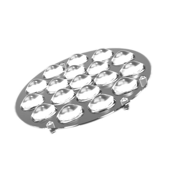 Объектив фары ПК 7 градусов круглый, универсальный модуль СИД круга