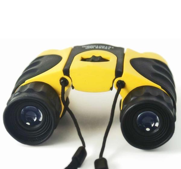 Yellow Black 10x26 10x25 BAK4 Roof Prism Folding Kids Binoculars