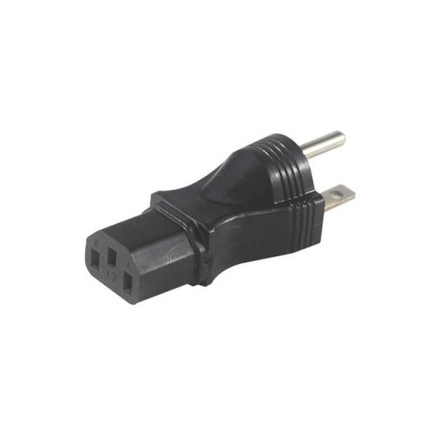 NEMA 5-15P to IEC 320 C13 Power Adapter Plug 125V 15A UL Certified