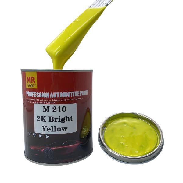 M210 Pintura de automóviles amarillo brillante 2K Pintura acrílica Resistente a la intemperie