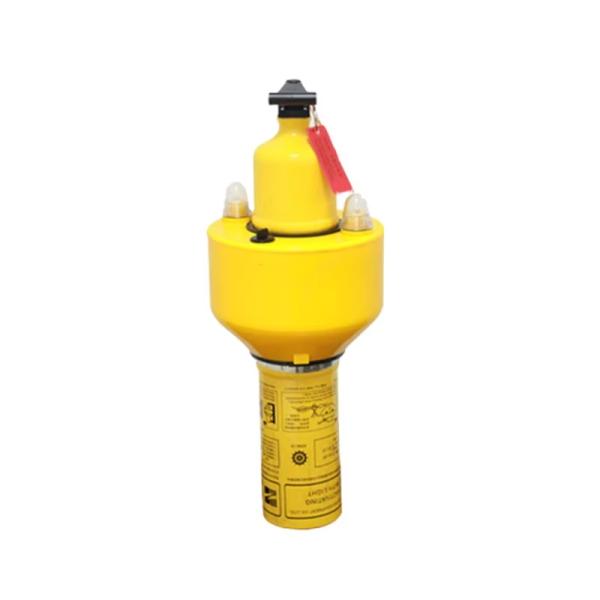 Bouée de sauvetage lumineuse à redressement automatique et signal fumigène à activation automatique