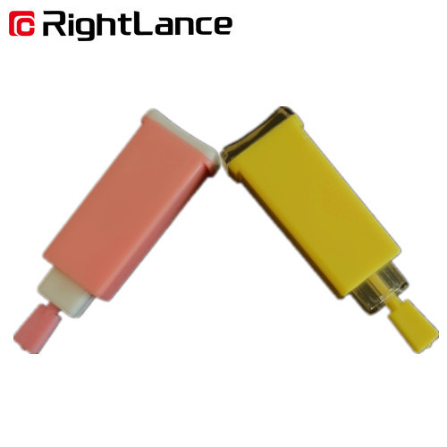 Green Automatic Blood Lancet Easy Touch 25 Gauge 0.18cm Stainless Steel