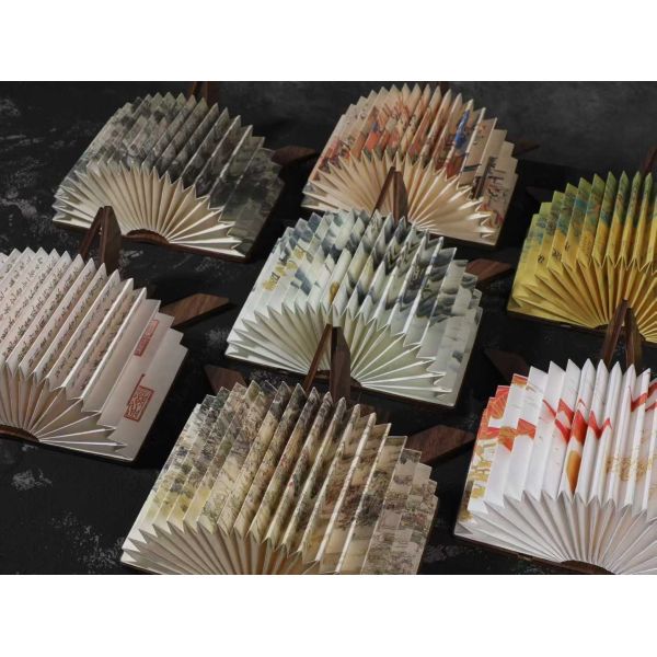Timber Folding LED Table Origami Paper Light Fixture Reading Lamp Custom
