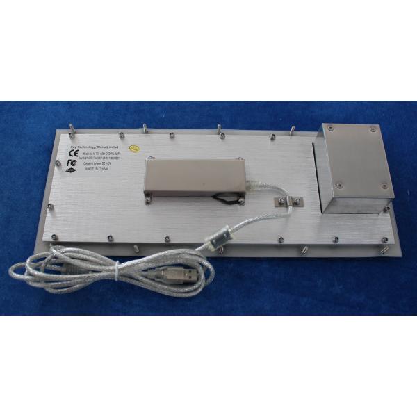 Ruggedized Metal Optical Trackball Keyboard 25.0mm IP68 84 Keys Weather Proof