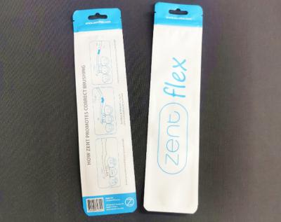 Custom printed Pearl Film plastic cosmetic brush packaging bag